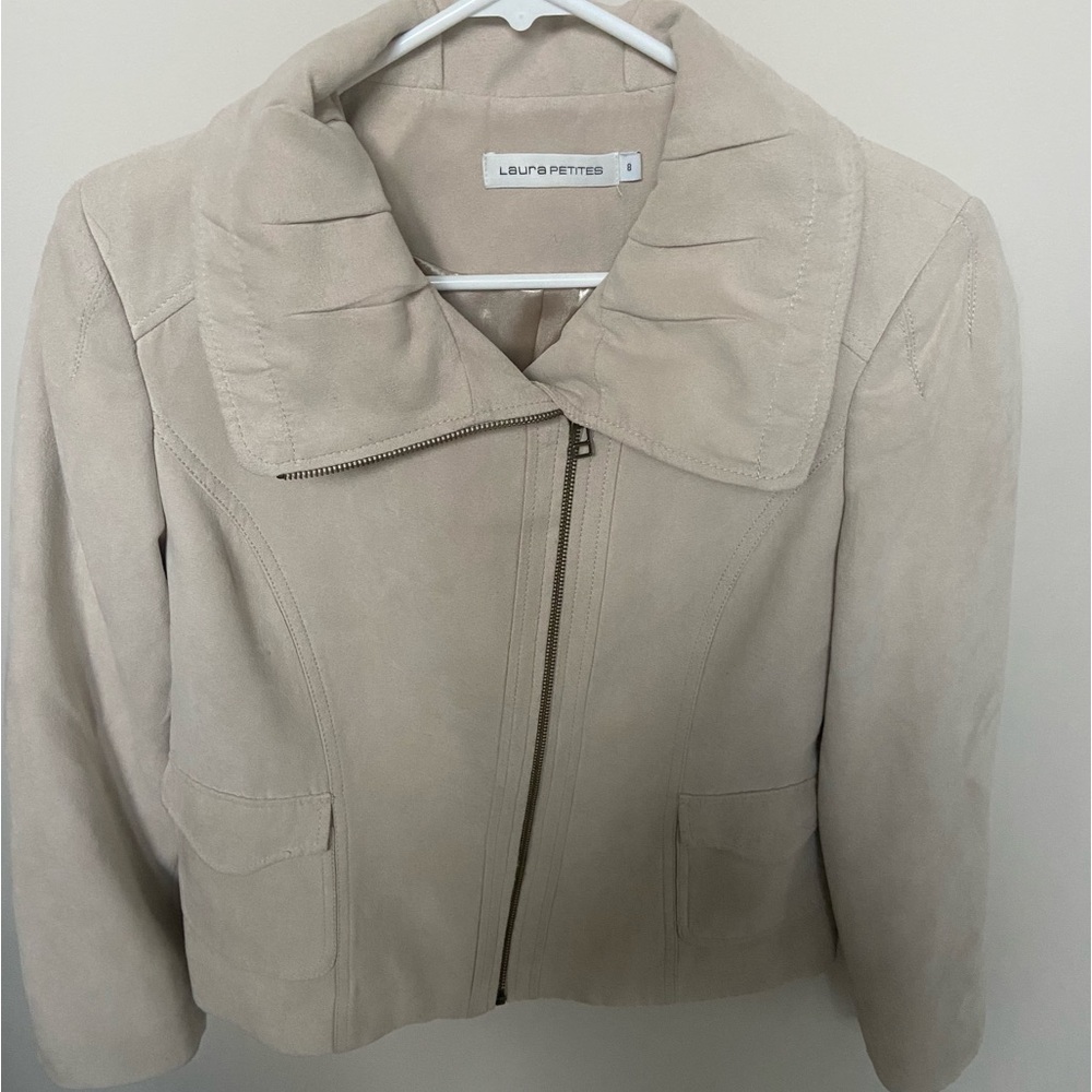Laura petite size 8 cream/beige jacket/blazer